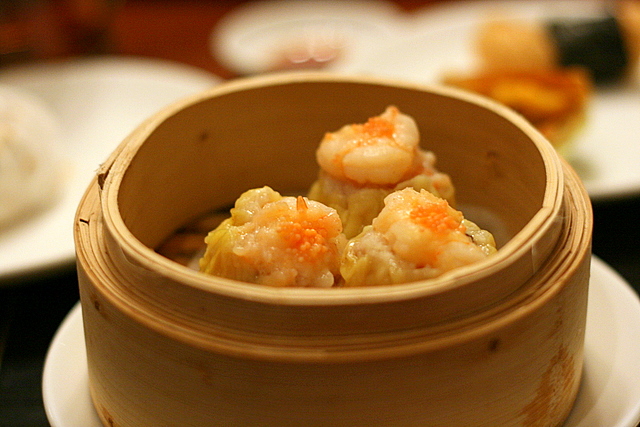 Steamed siew mai with shrimp roe (S$4.80)