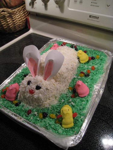 easter bunny cake. easter bunny cake