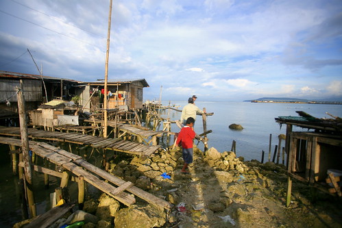 stilt houses community in Tibongco