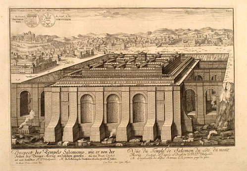 001- Vista del templo de Salomon desde el Monte Moria-Entwurf einer historischen Architektur 1721- © Universitätsbibliothek Heidelberg