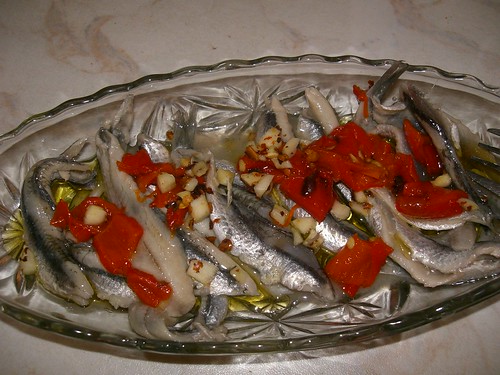 marinated gavros anchovy