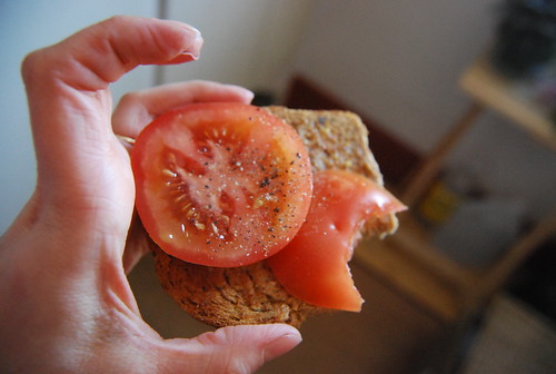 Toast with tomato
