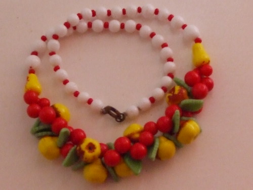 Fruit necklace-1950's