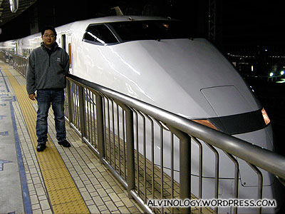 The bullet train which took us to Osaka