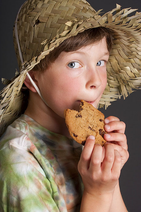 boy eating cookie