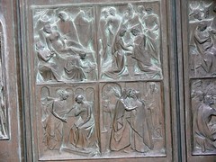 Panels on doors of Il Duomo