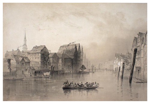019-Hamburgo ante el fuego en 1842. Temas del canal Binnen-Alster
