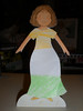 H made a dress for her paperdoll
