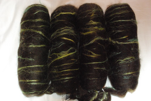 Bay Black Alpaca with Chartreuse and Sky Blue Silk