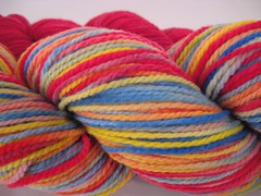 "Kettle Dye Rainbow"  2ply BBR Merino 5.35 oz+ 2.2 oz (trim 2nd)