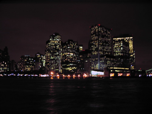 new york skyline at night. new york city skyline night.