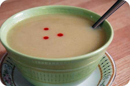 Polka-dot soup