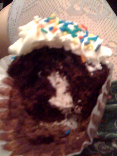 Inside my movie cupcake