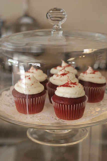 Red velvet cupcakes at Santoro's