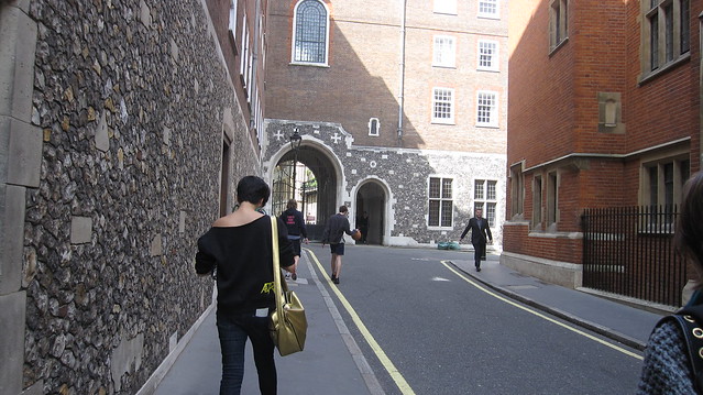 Ruby walking towards Big Ben. by AlexisT
