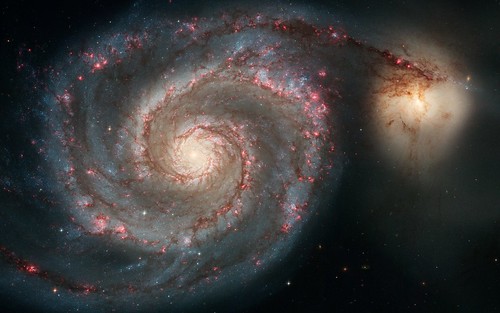  フリー画像| 自然風景| M51 子持ち銀河| 宇宙/スペース|        フリー素材| 