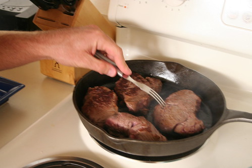 Teaching me to cook steak