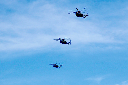 Helicopters over Lake Michigan