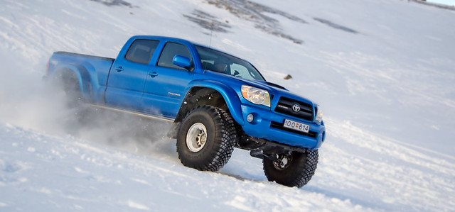 snow truck iceland offroad 4x4 pickup toyota tacoma