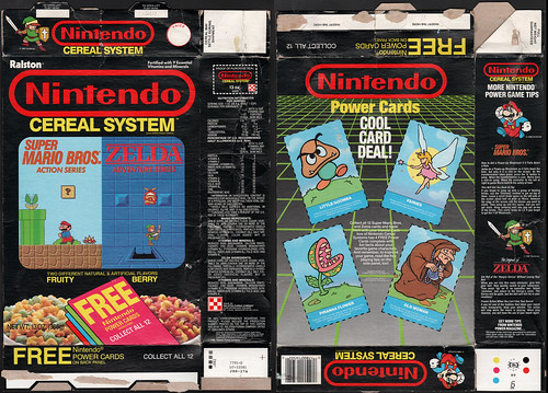 Ralston - Nintendo Cereal System box - Fruity and Berry - 1988