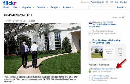 New copyright statement for White House on Flickr