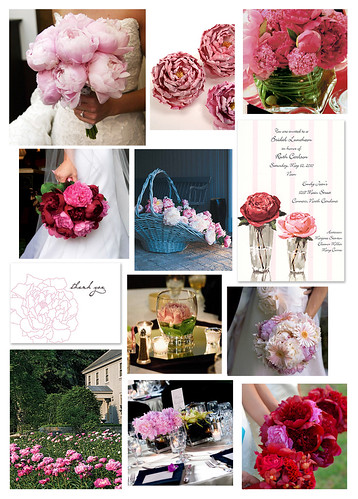 Peony images from The Knot and Martha Stewart