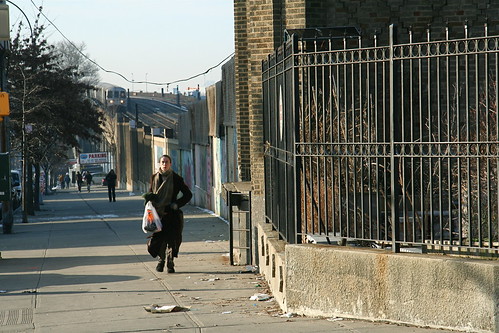 Carroll Street F Stop. Women running to catch the F train