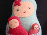 Tiny Wool Nesting Dolls - Set of Three