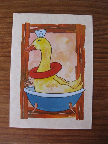 Duck in tub card