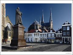 Delft Postcards: Hugo Grotius... at Market Square!