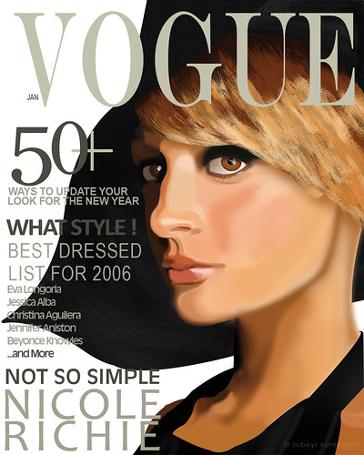  Vogue Magazine Cover drawn in Photoshop 