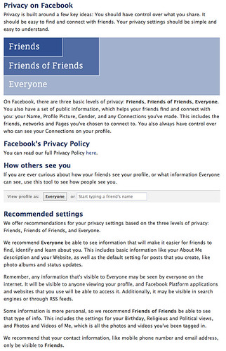 Facebook's privacy guide