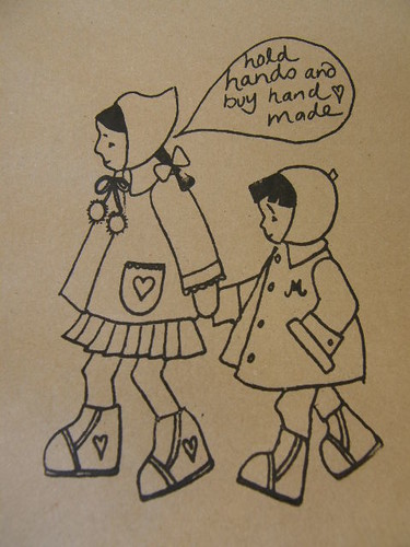 Hold Hands And Buy Handmade - Printed Paper Bags