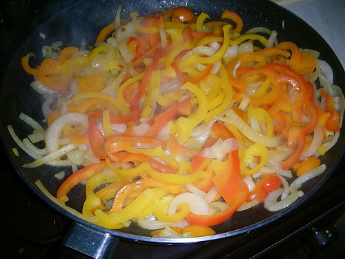 sweet peppers and onions