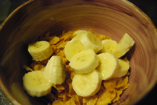 Cornflakes and banana