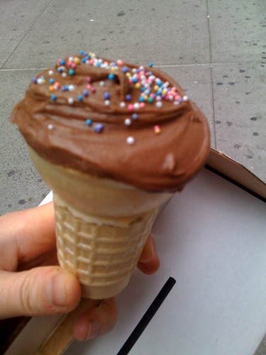 Chocolate ice cream cone cupcake from The Treats Truck