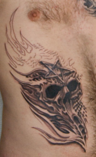 Tattoo on my stomach skull tattoos. Image by Kenneth Nordahl