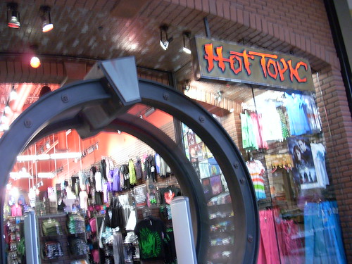 A Hot Topic store in Asheville, NC, on 3 South Tunnel Rd, inside Asheville 
