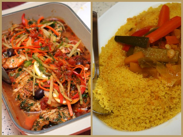 Moroccan Baked Fish with Couscous