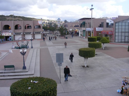The first large plaza that tourists walk into in Tijuana.