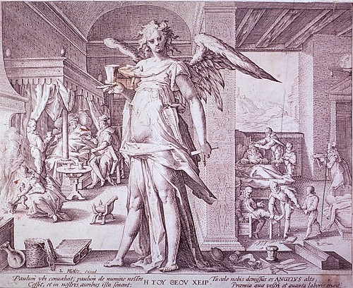 The Physician as an Angel by Hendrik Goltzius, 1587 (NLM)