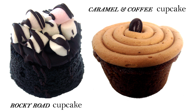 Rocky Road and Caramel & Coffee Cupcakes