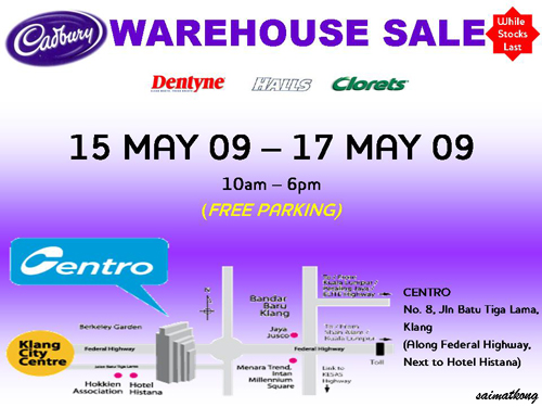 2009 Cadbury Warehouse Sale (15-17 May 2009)
