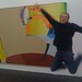 Chris Jump in Front of Art