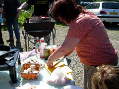 Jacqi cooking at summer camp