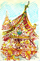 View of a Wat from Tamarind