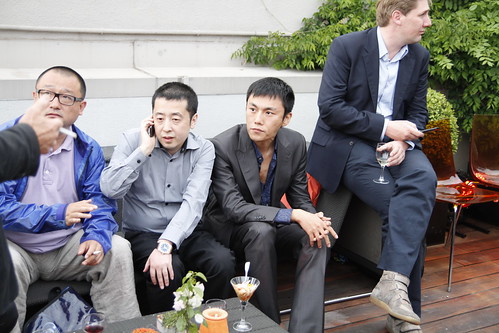Chinese filmmakers Wang Xiaoshuai, Jia Zhangke and actor Qin Hao