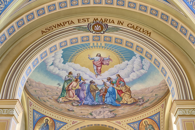 Saint Mary of the Barrens Roman Catholic Church, in Perryville, Missouri, USA - painting of the Ascension