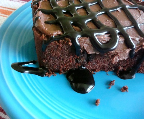 Ridiculously over the top chocolate brownie cake