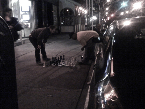 Chess on the sidewalk